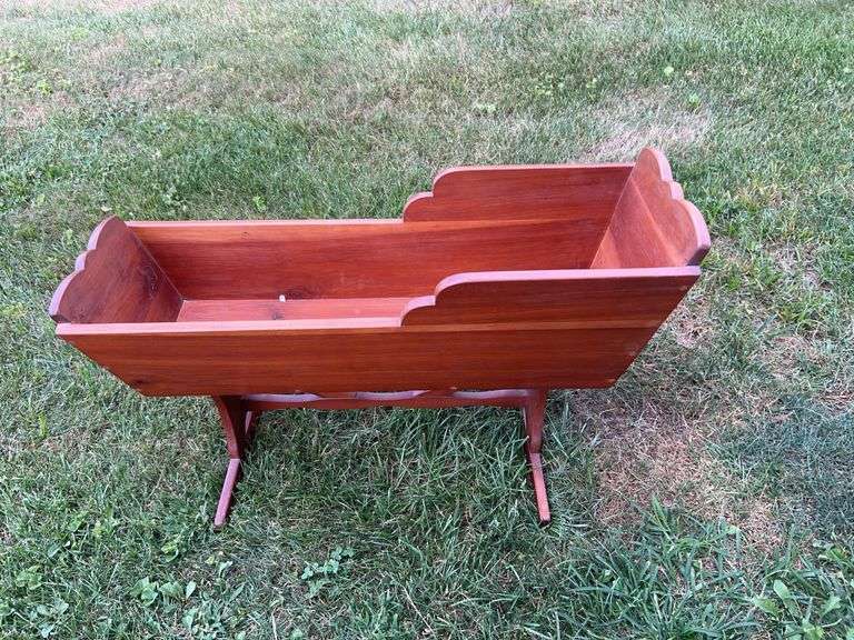 Wooden Rocking Baby Cradle