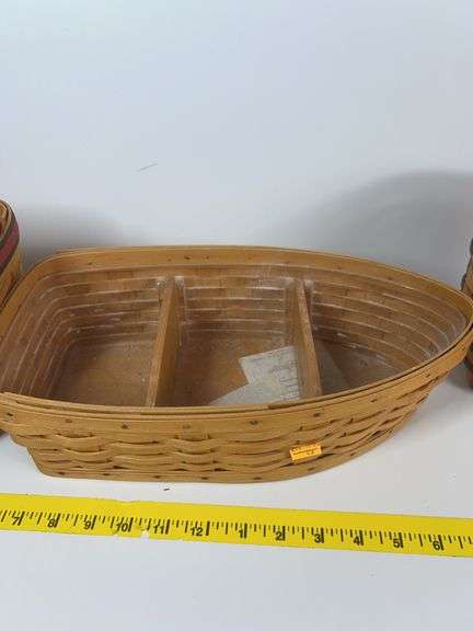 2000 Longaberger All American Sparkler Basket, Longaberger Tow Your Boat Basket, (2) Small Longaberg