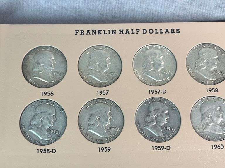 1948-1964 Franklin Silver Half Complete Set