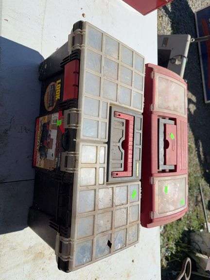 2 Plastic Tool Boxes with contents