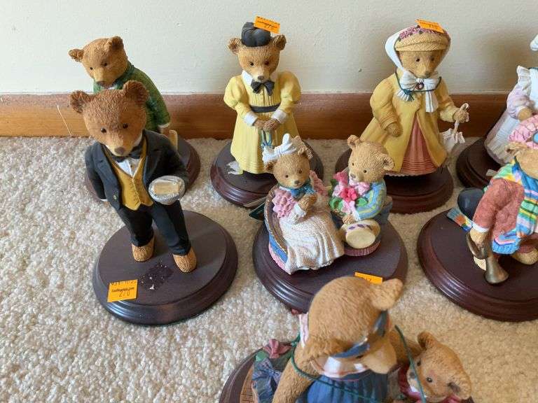 (11) Upstairs Downstairs Bears Figurines