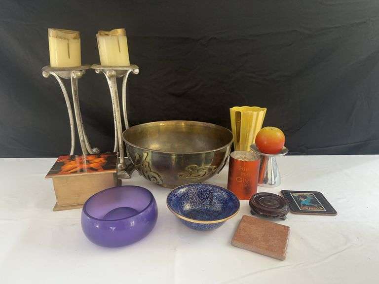 (2) Bombay Candle Holders, And other miscellaneous. Decor
