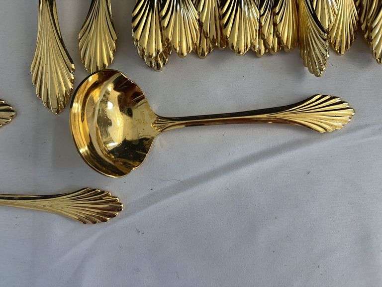 (8) Lenox Cups w/ (8) Plates, (4) Napkin Rings, (12) Knives, (12) Lg. Forks, (12) Sm Forks, (12) Lg 