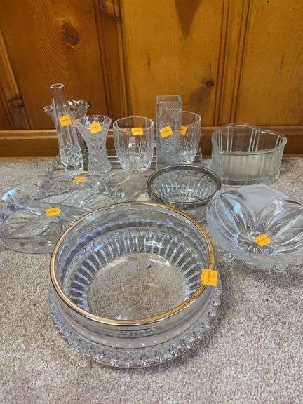 Assortment of Clear Glassware