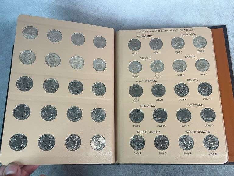 1999-2008 Statehood Commemorative Washington Quarters Complete Book