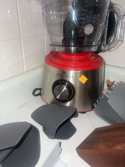 Assorted Kitchen Appliances and Butcher Block with Knives