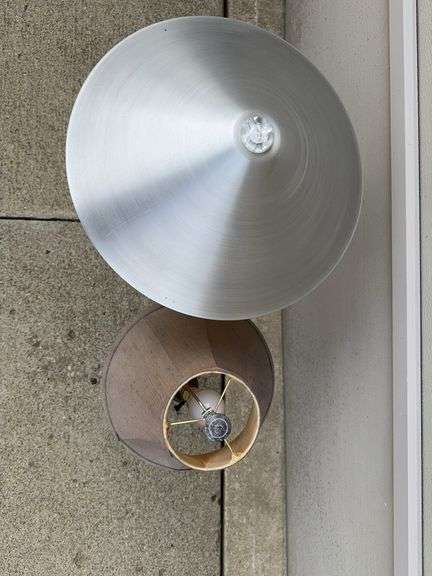 Modern Geometric Lamp and a misc. Lamp