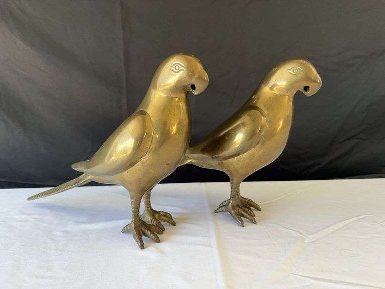 (2) Brass Birds