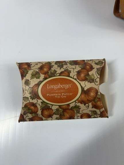 (4) Small Longaberger Baskets, Pumpkin Patch Tie-On
