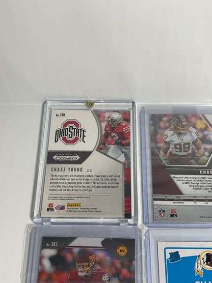 (6) Chase Young Football Trading Cards