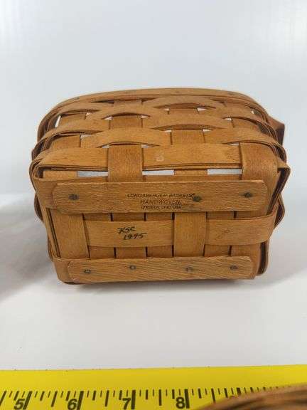 (4) Small Longaberger Baskets, Pumpkin Patch Tie-On