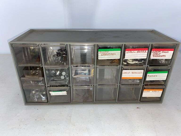 Plastic Tool Organizer With Bolts & Screws
