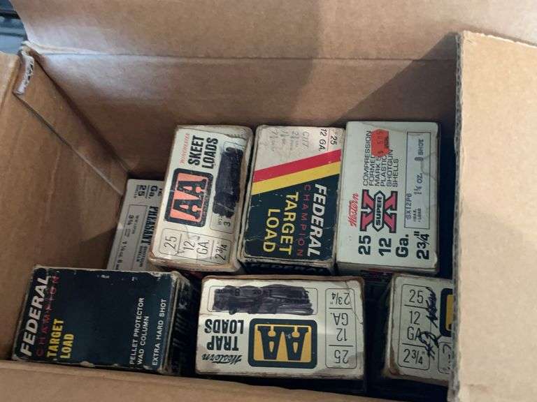 Empty 12 Gauge Shell Boxes and Casings