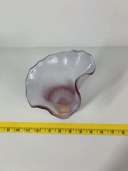 Fenton Pink Fluted Vase