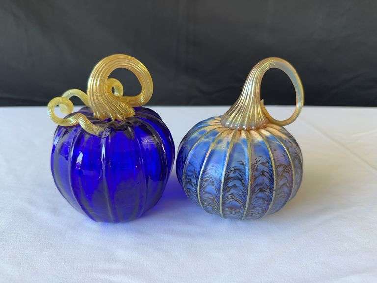(5) Glass Pumpkins