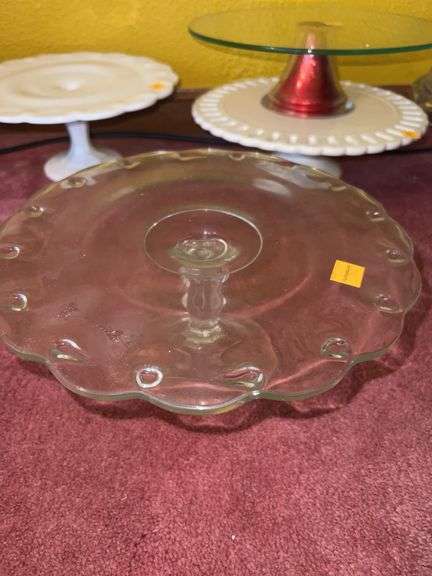 (4) Glass Cake Stands/Platters