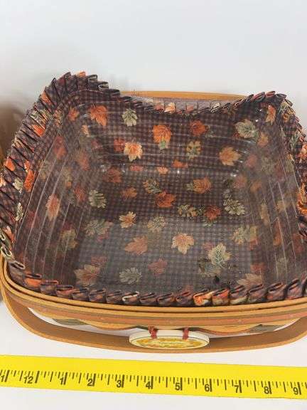 Longaberger Bee Basket, Mini Waste Basket, 2 Handled Baskets