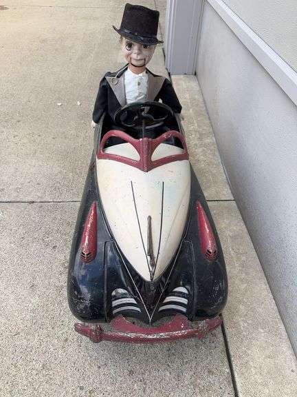 Steel Craft Dodgem Bumper Car and a Charlie Mckarthy Bergen Doll