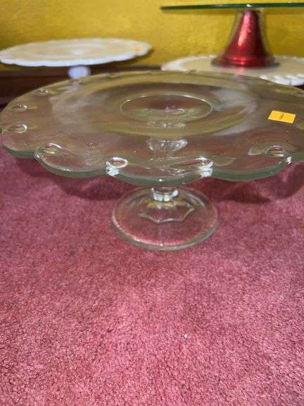 (4) Glass Cake Stands/Platters