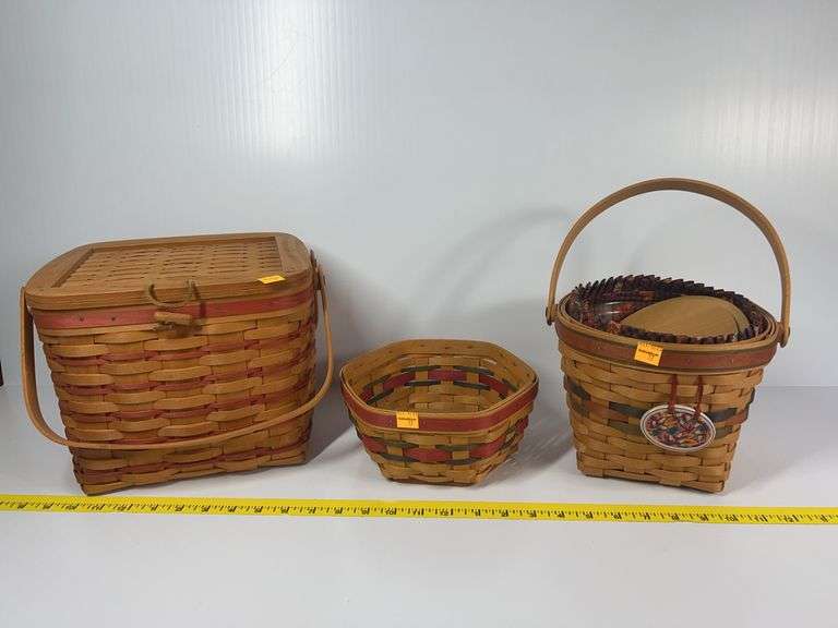 Longaberger Hostess Remembrance Basket, (2) Longaberger Baskets