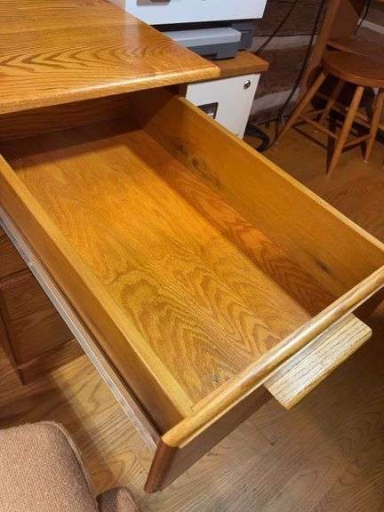 Office desk and rolling chair