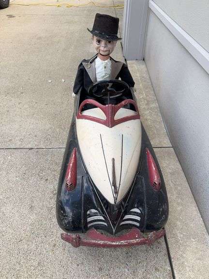 Steel Craft Dodgem Bumper Car and a Charlie Mckarthy Bergen Doll