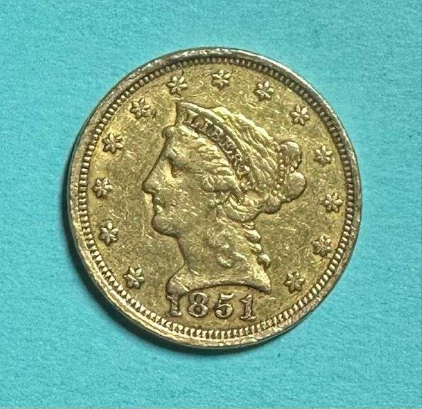 1851 $2.5 Liberty Head Quarter Eagle Gold Coin