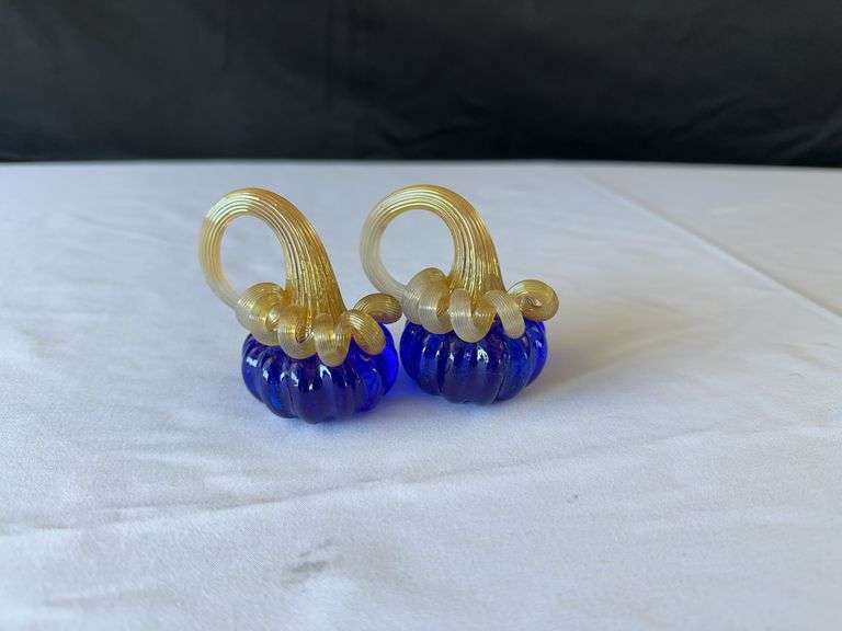 (5) Glass Pumpkins