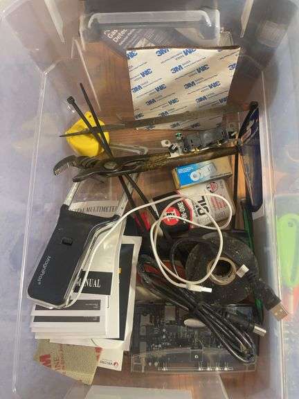 Paper shredder, JBL speaker, tools, and other items