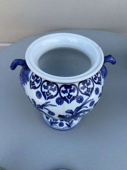 (3) Blue and White Spice Jars