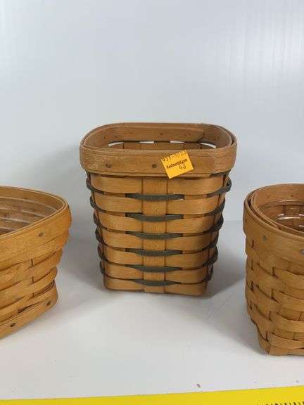 2000 Longaberger All American Sparkler Basket, Longaberger Tow Your Boat Basket, (2) Small Longaberg