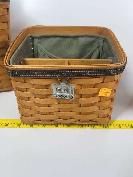 Longaberger Collectors Club Membership Charter Member Basket, Longaberger Father’s Day Caddy Basket,