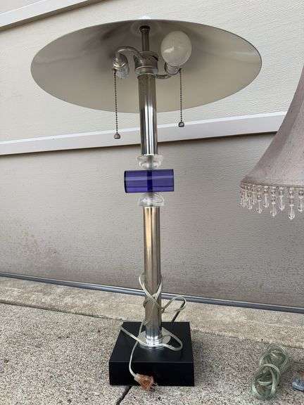 Modern Geometric Lamp and a misc. Lamp