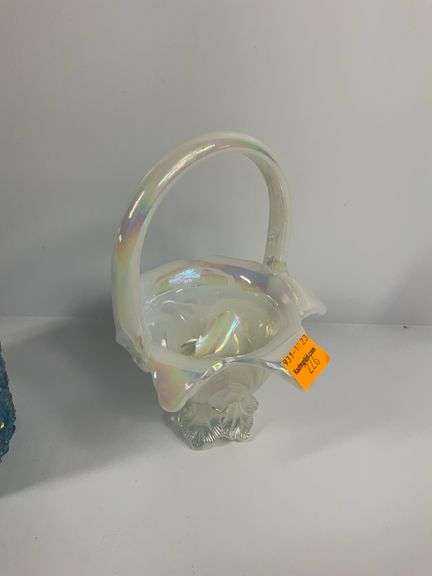 2 Fenton Baskets, 1 Fenton Candy Dish ( All 3 Pieces Damaged)