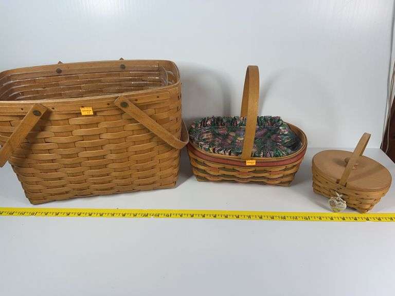 Longaberger Tall Basket, Longaberger Easter Basket, Longaberger 1999 Horizon of Hope Basket