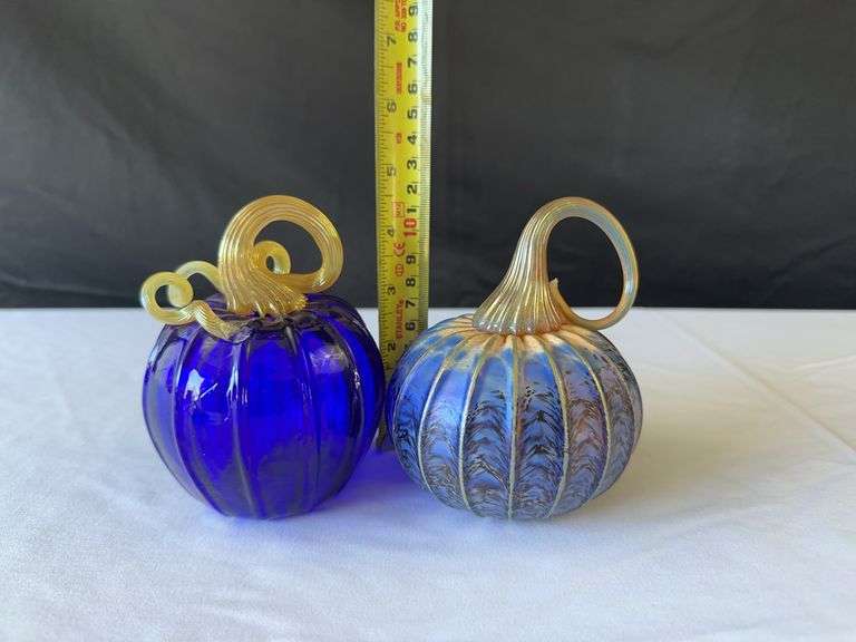 (5) Glass Pumpkins