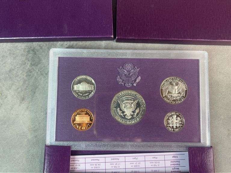 1986, 1987, 1988 United States Proof Sets