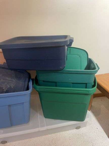 Assortment of storage totes