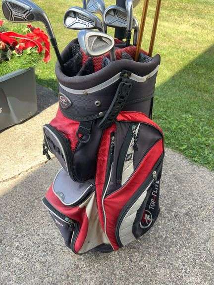 Top Flight Golf Bag and Clubs