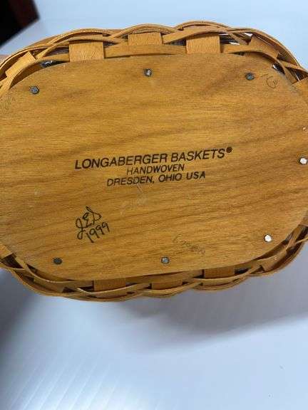 (4) Small Longaberger Baskets, Pumpkin Patch Tie-On