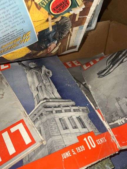 Large Box of Time Life Magazines, and Vintage Books