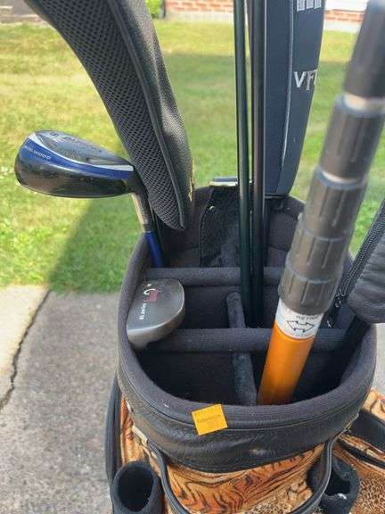 Leopard Print Golf Bags with Clubs
