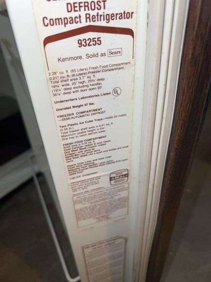 Kenmore Miniature Refrigerator