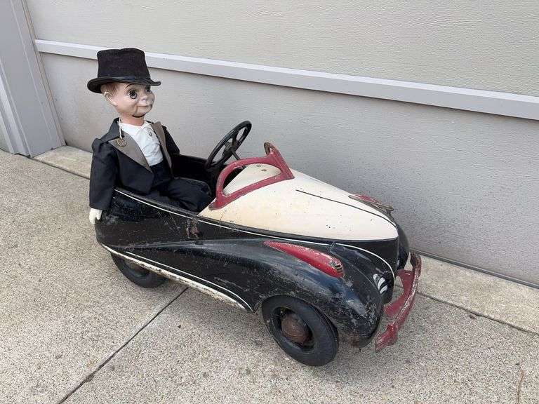 Steel Craft Dodgem Bumper Car and a Charlie Mckarthy Bergen Doll