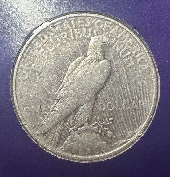 Lot of Two (2) Peace Silver Dollars with Commemorative Cards & Stamps
