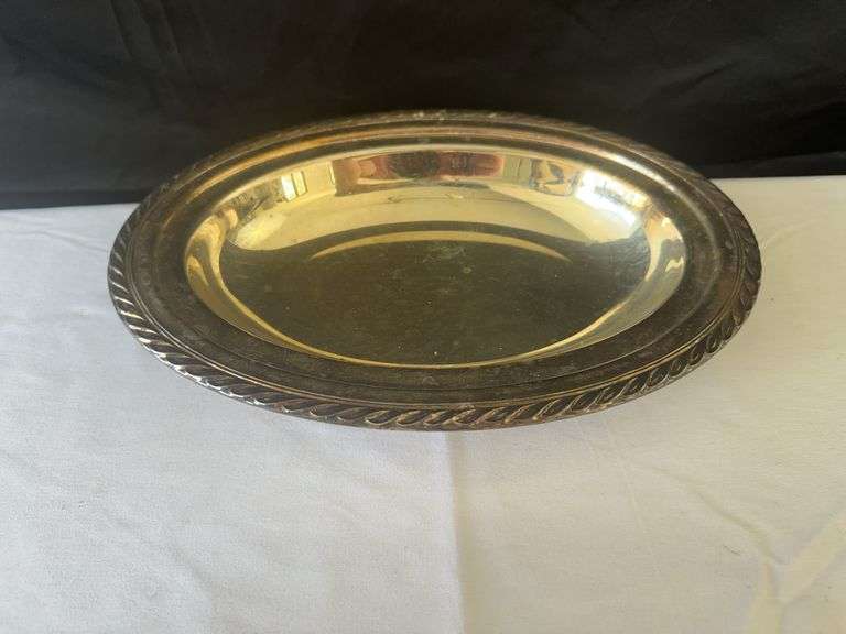 (2) Sterling Candle Stick Holder, Flask, Jelly Dish and Serving Dish