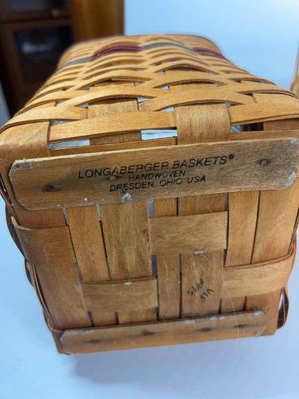 Longaberger Bee Basket, Mini Waste Basket, 2 Handled Baskets