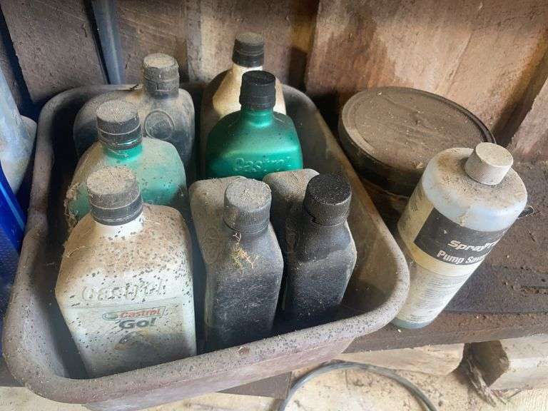 Contents of 2 Shelves - Including oils, Miracle Grow and More