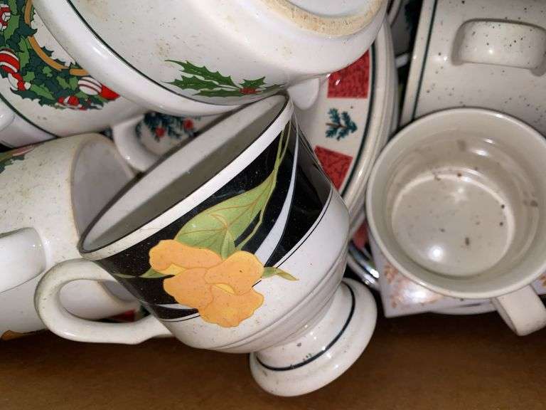 Box of Christmas Dishware
