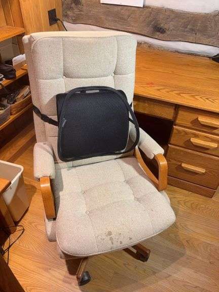 Office desk and rolling chair